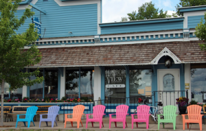 Harbor View with decorative chairs in Pepin Wisconsin